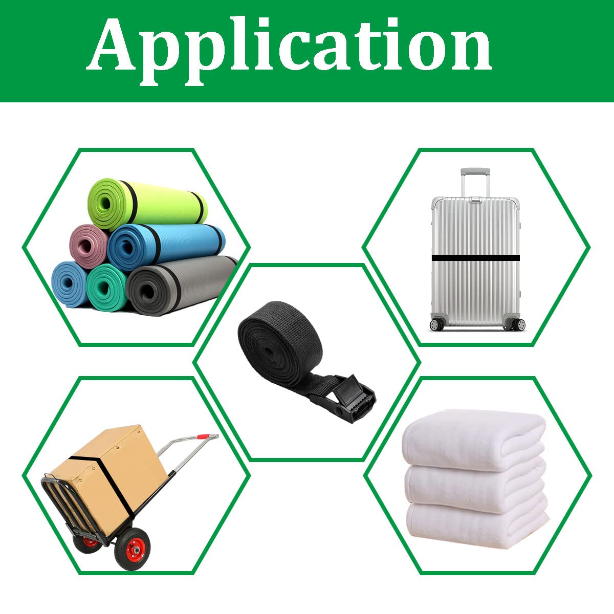 4 PCS Lashing Straps with Buckles