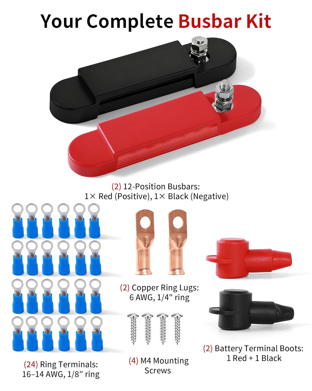 Bus Bar 12V 150A Power Distribution Block