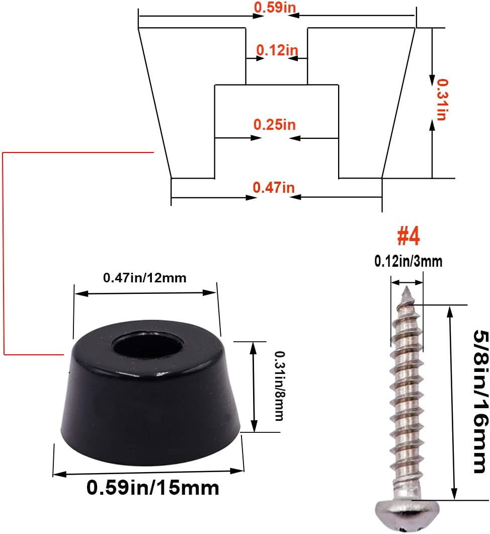 200PCS Rubber Feet for Cutting Board
