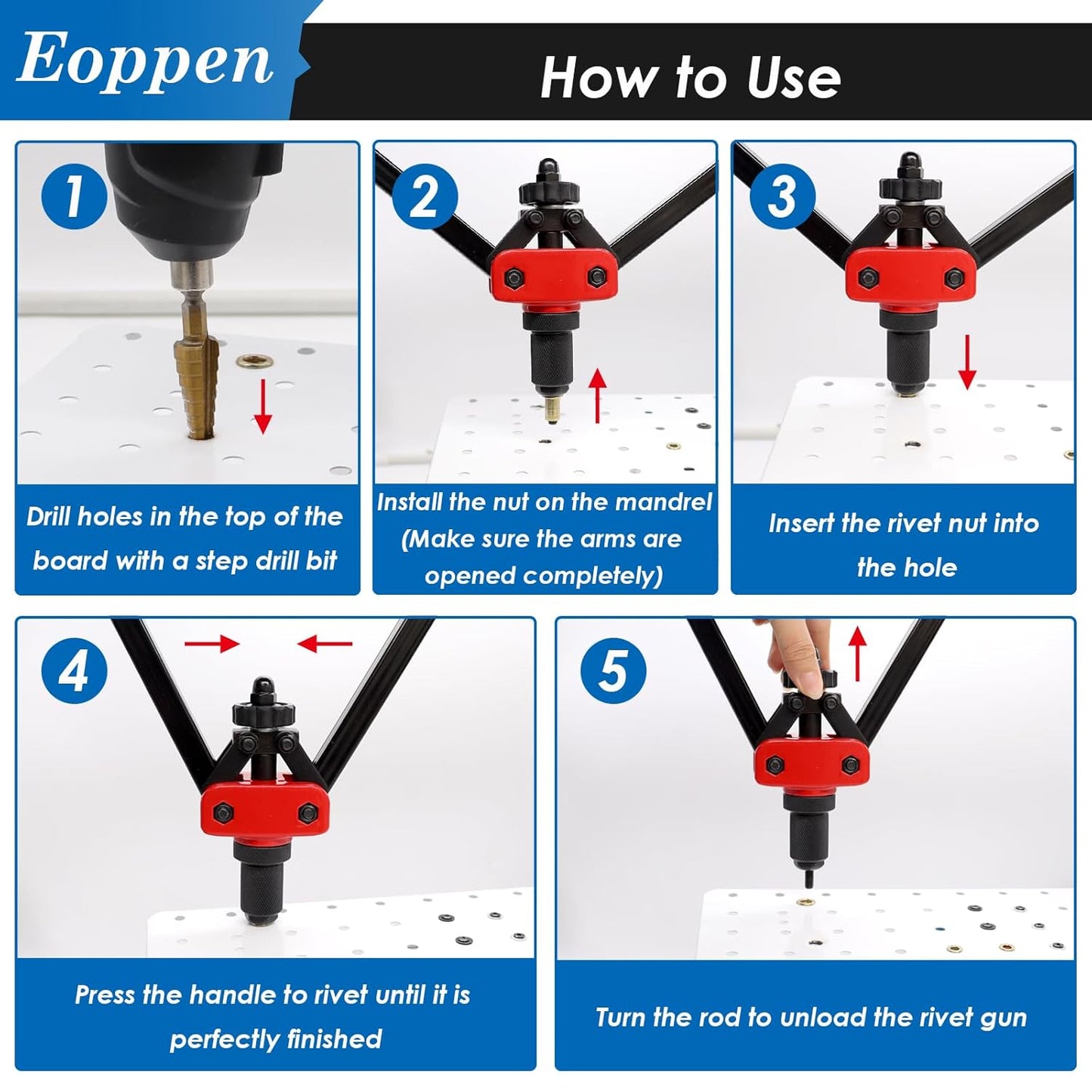 500Pcs Rivet Nut Tool Kit