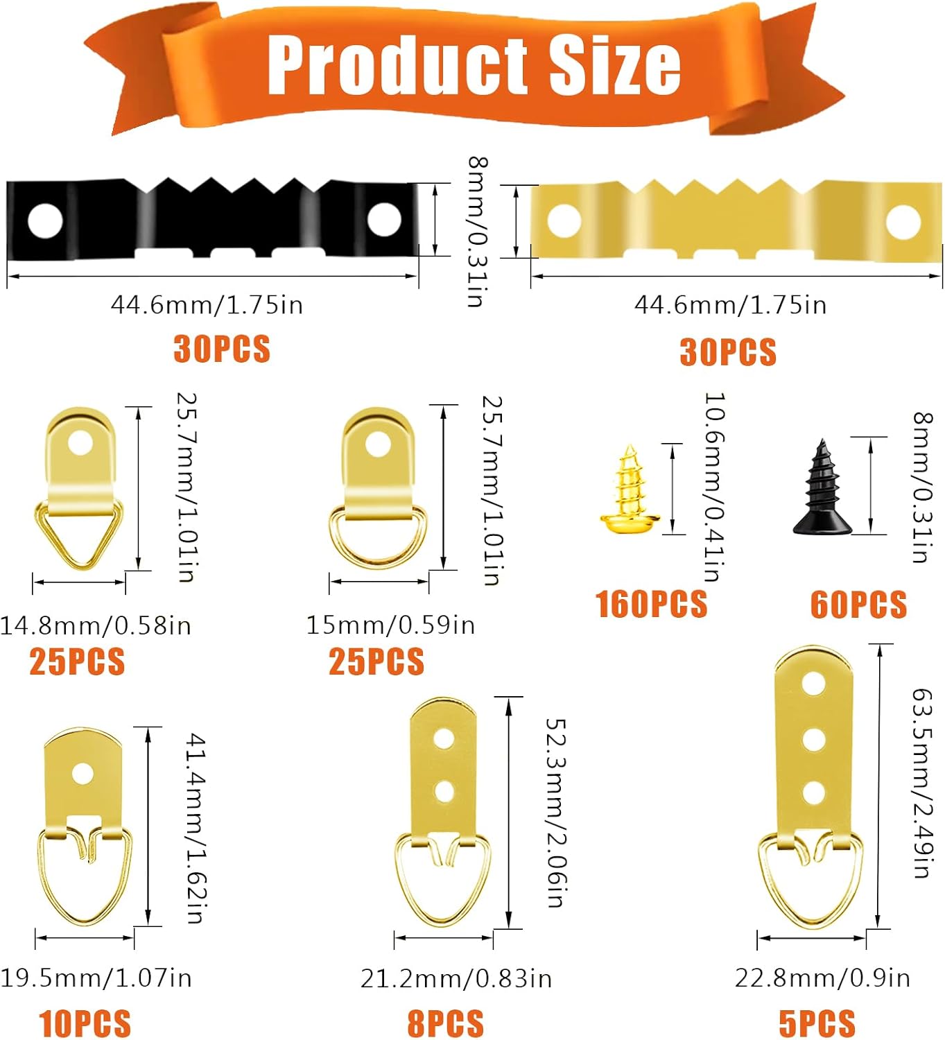 353PCS Picture Hanging Kit with Screws