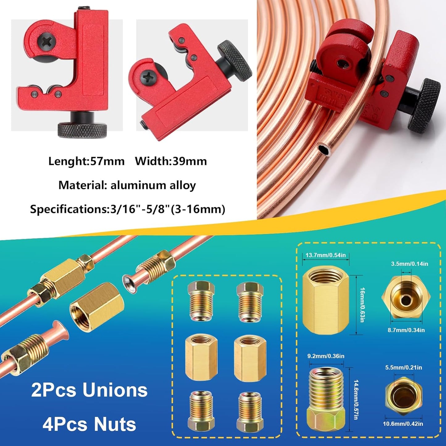 26Pack 3/16 Inch Brake line kit