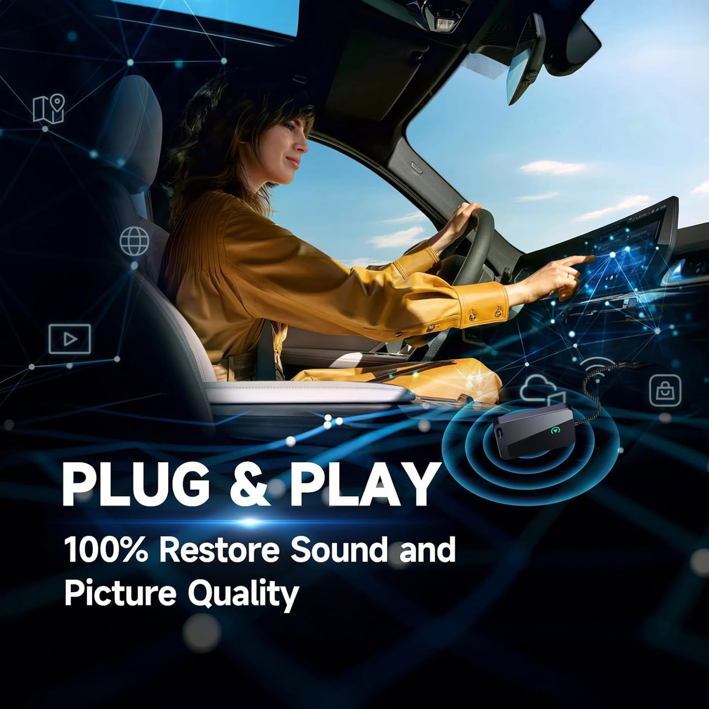 Jemluse Wireless CarPlay Adapter for Apple iPhone