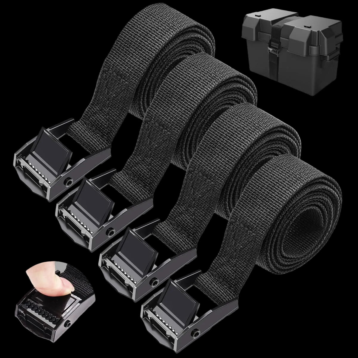 4 PCS Lashing Straps with Buckles