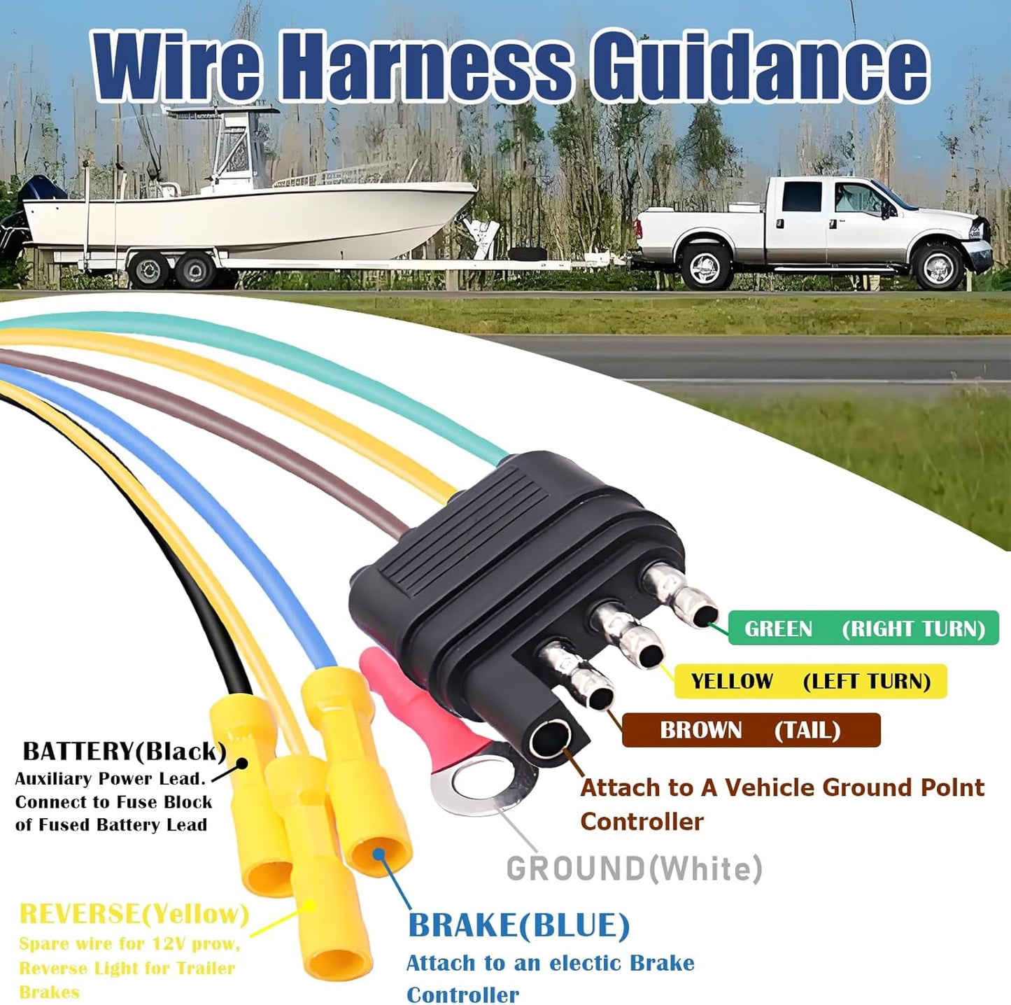 7 Way Trailer Plug 7 Pin to 4 Pin