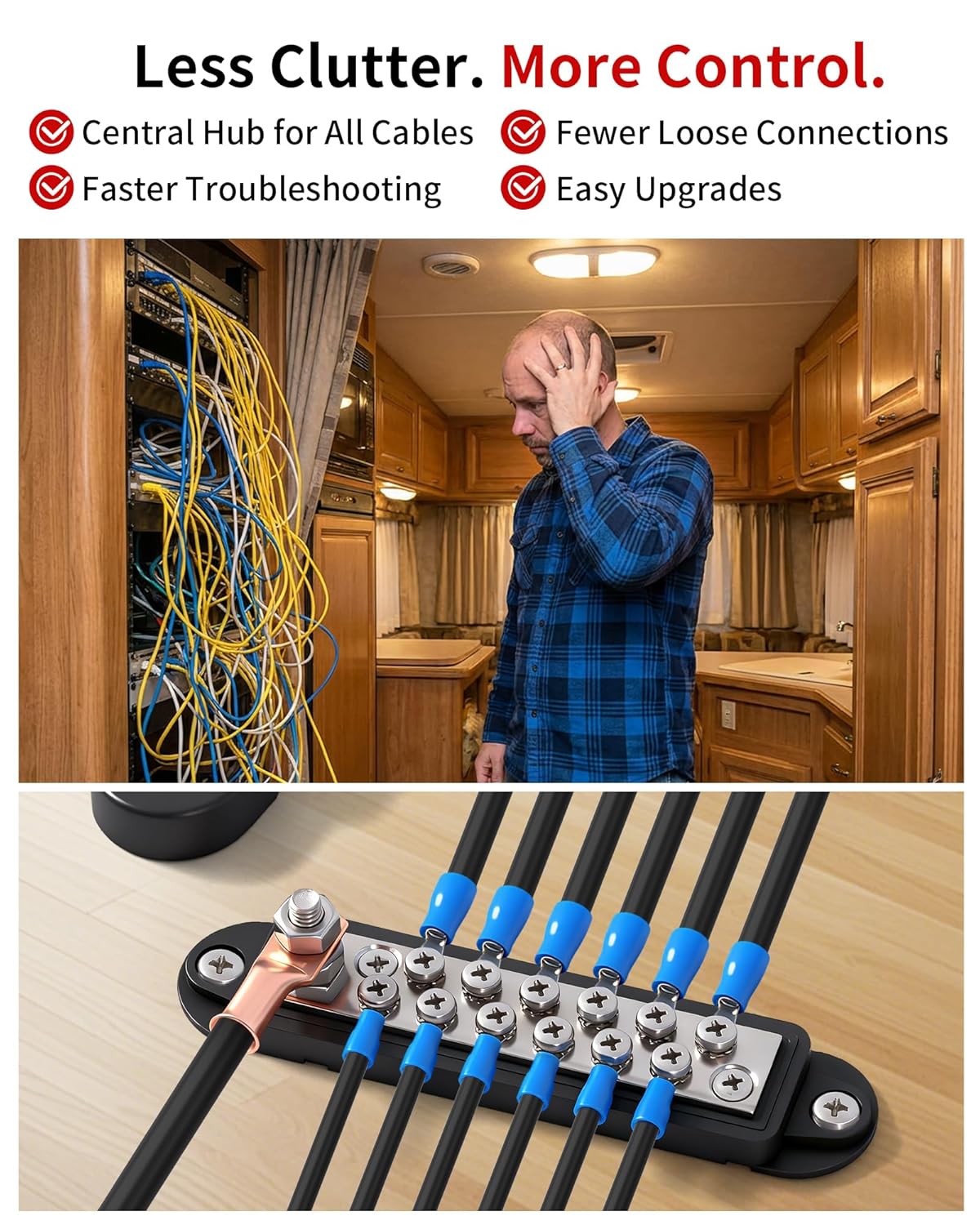 Bus Bar 12V 150A Power Distribution Block